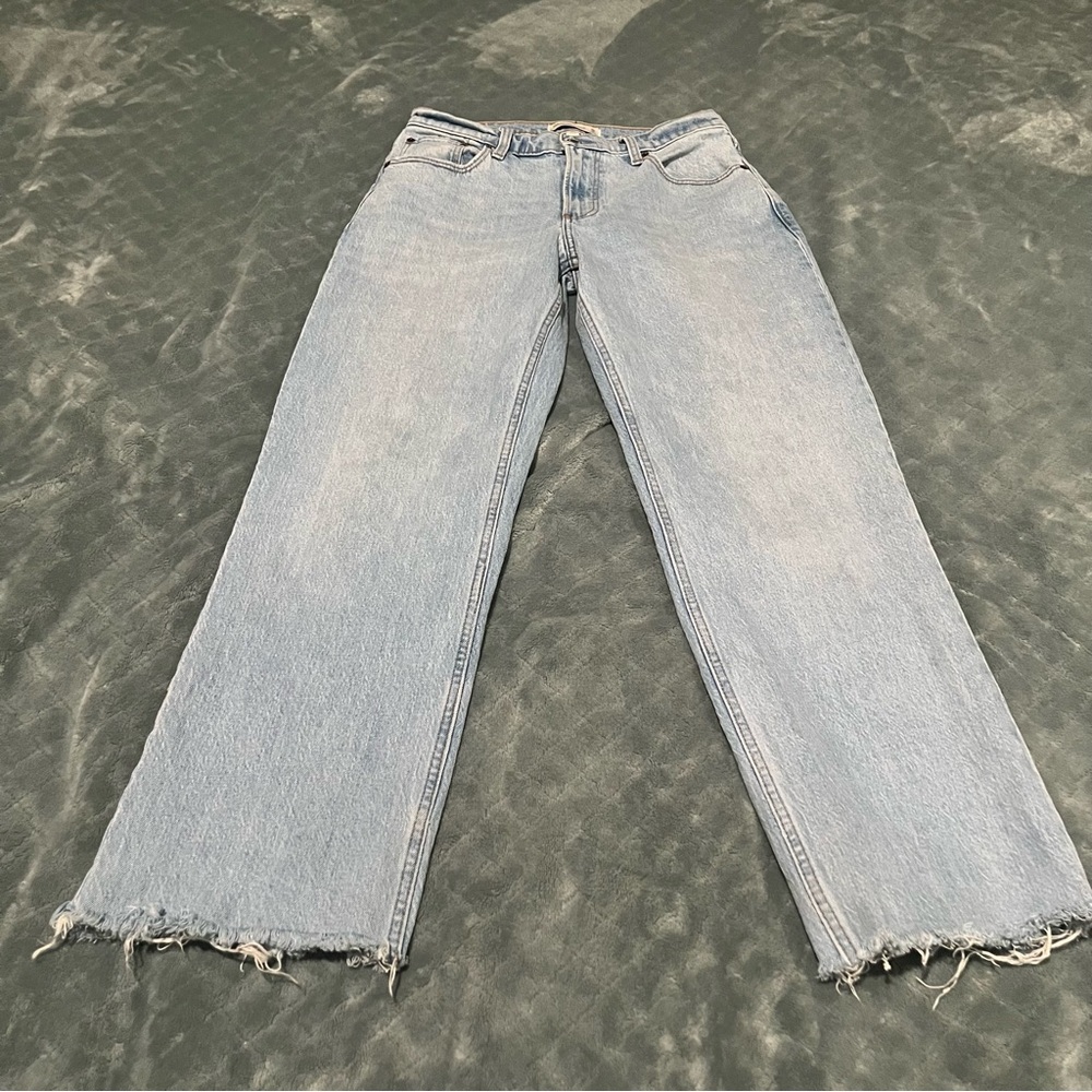 Abercrombie & Fitch Sky Blue Straight‎ Leg Jeans super stretchy 2